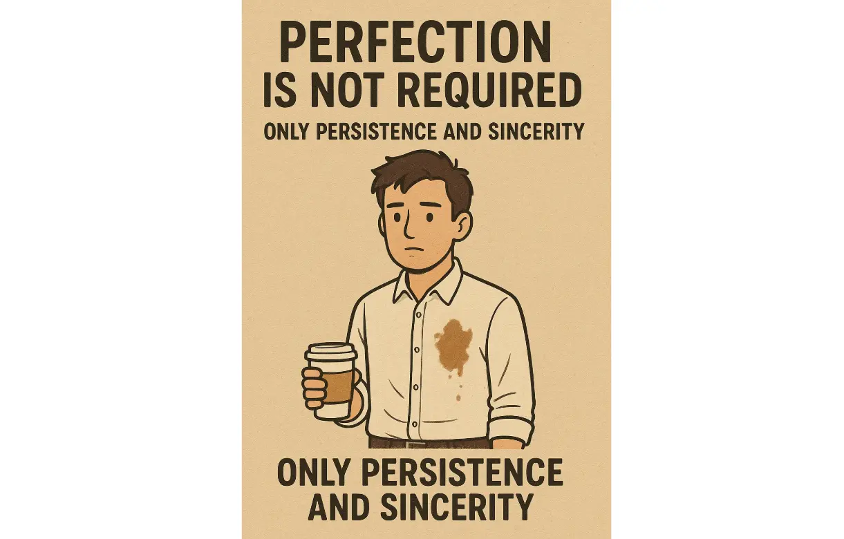 Perfection is Not Required, Only Persistence and Sincerity