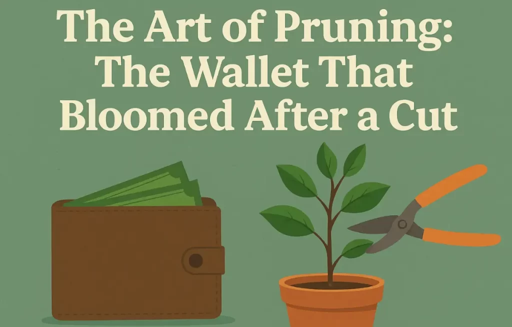 The Art of Pruning: The Wallet That Bloomed After a Cut