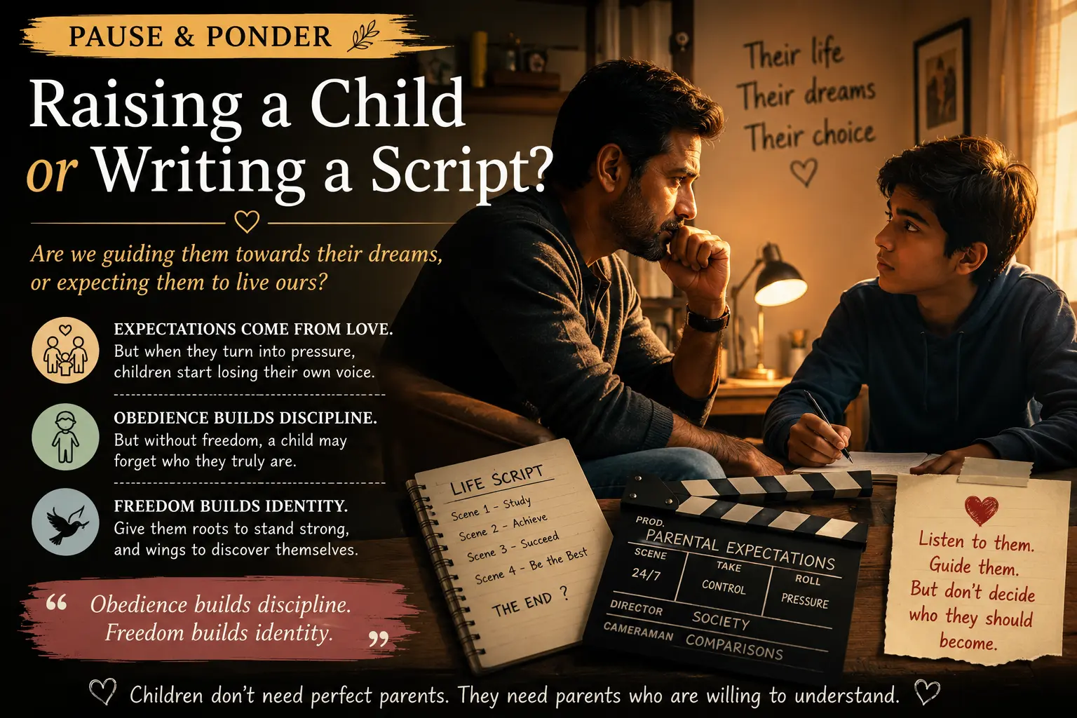 Pause & Ponder: Raising a Child or Writing a Script?