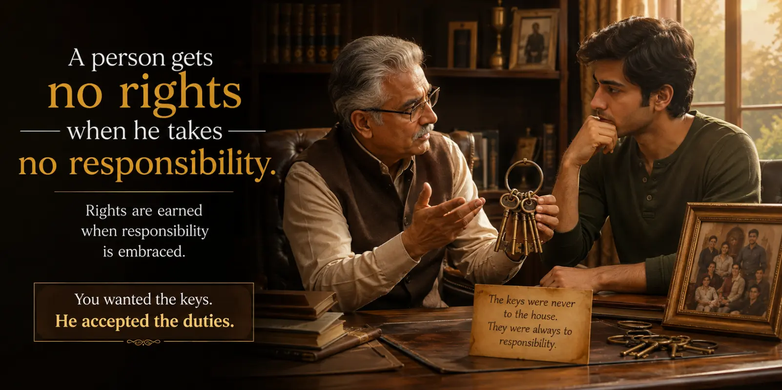 The Keys Were Never to the House. They Were to Responsibility | A Moral Story on Rights and Responsibilities